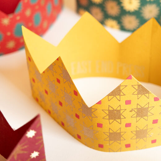 Festive paper crowns - pack of 6